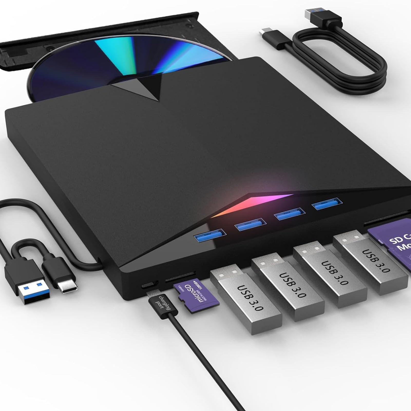 

dvd player slim lightweight ray drive external player player blu-ray blu-ray чорний