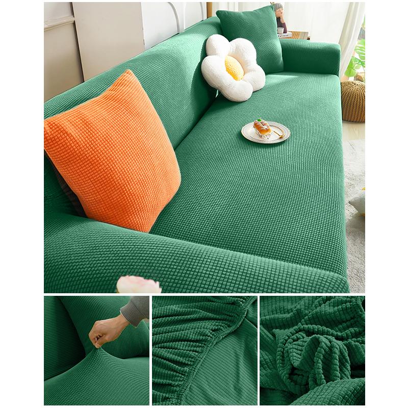 Elastic Jacquard Fabric Sofa Cover Stretch Couch Cover Sectional L Shape Sofa Slipcover Corner Case for Living Room 1/2/3/4 Seat