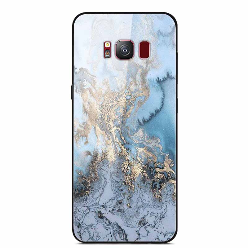 Glass Back Cover For Samsung Galaxy S8 Plus Case S 8 Plus Hard Tempered Glass Case For Samsung S8 Plus Phone Case Soft Bumper