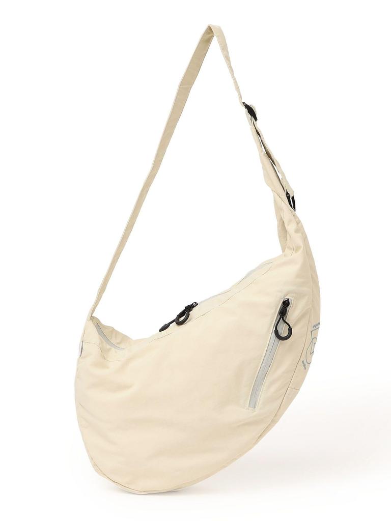 SHIPS any Men's Crescent Shoulder Bag, Ripstop Nylon with Embroidered Logo, 718430121, Natural, One Size