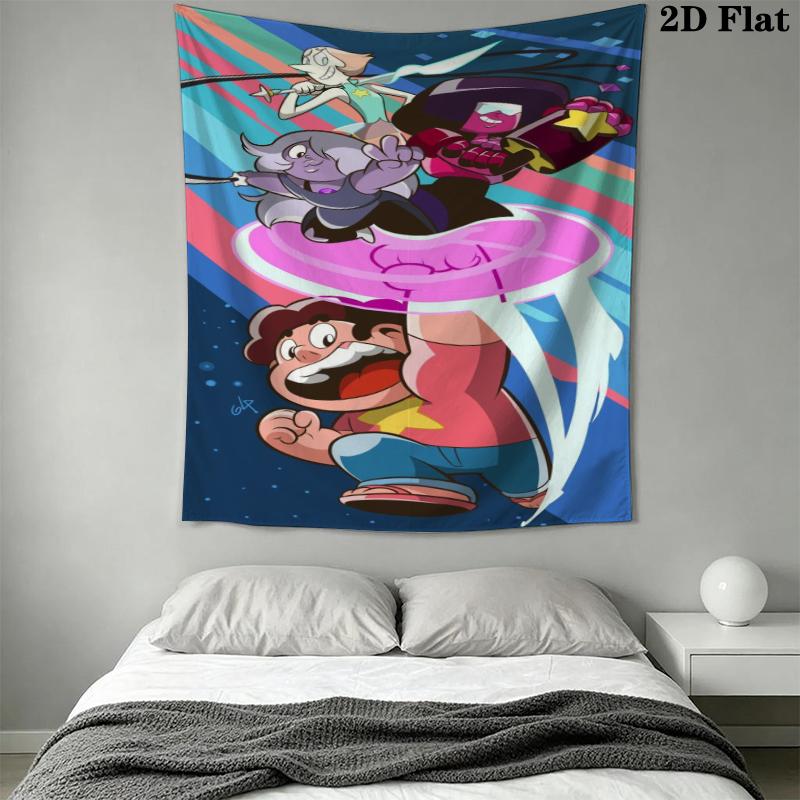 Steven Universe Wall Tapestry Aesthetic Wall Hanging Printed Fabric Blanket Decorative Tapestries for Bedroom Living Room Home Decor