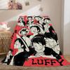 Anime Luffy Print Blanket Warm Comfortable Flannel Cover For Bedrooms, Sofas, Beds, Chairs LXR143