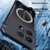 Heat Dissipation Phone Case for Xiaomi Redmi K70 Pro, Full Lens Protection, Shockproof, Corners, Transparent, Metal Magnetic Cooling Fans, Black