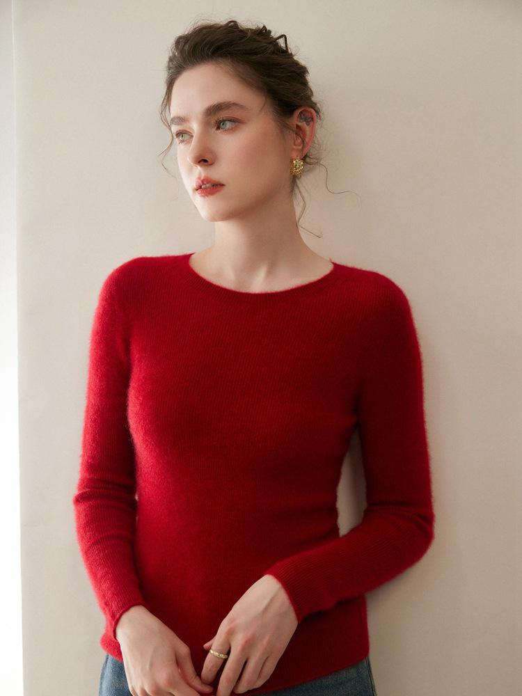 Herfst & Winter Dames 100% Kasjmier Ronde Hals Los Gebreide Pullover Trui