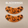 BLACKWINGS 1pair/6pairs Halloween Pumpkin Self Adhesive Silicone Under Eye Pad Wearable Social Media