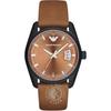 Emporio Armani Tazio Braunleder Herren Quarz Chronograph AR6080