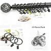 Pack of 10 Multipurpose Metal Curtain Rings with Clips 25 mm Interior Diameter for Curtain Rod, Drapery Hangers Easy Installation for Home Decors