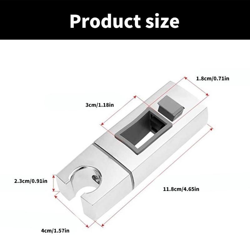 Vierkantrohr Duschkopfhalter Verstellbarer und Drehbarer Ständer Halterung für Badezimmer Steigrohr Schiene Ersatz