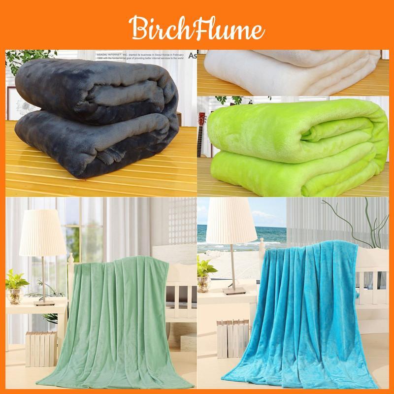 Super Soft Warm Flannel Blanket For Cozy Nights In Solid Color Options