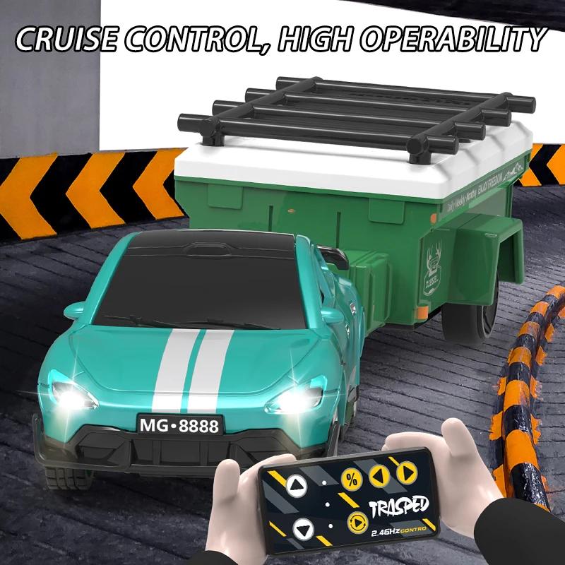 1/64 Drift Rc Car Desktop Mini Alloy Rc Car 2.4G Remote Control Vehicle Racing Car Model Desk Competition Toy Boys Kids Gifts