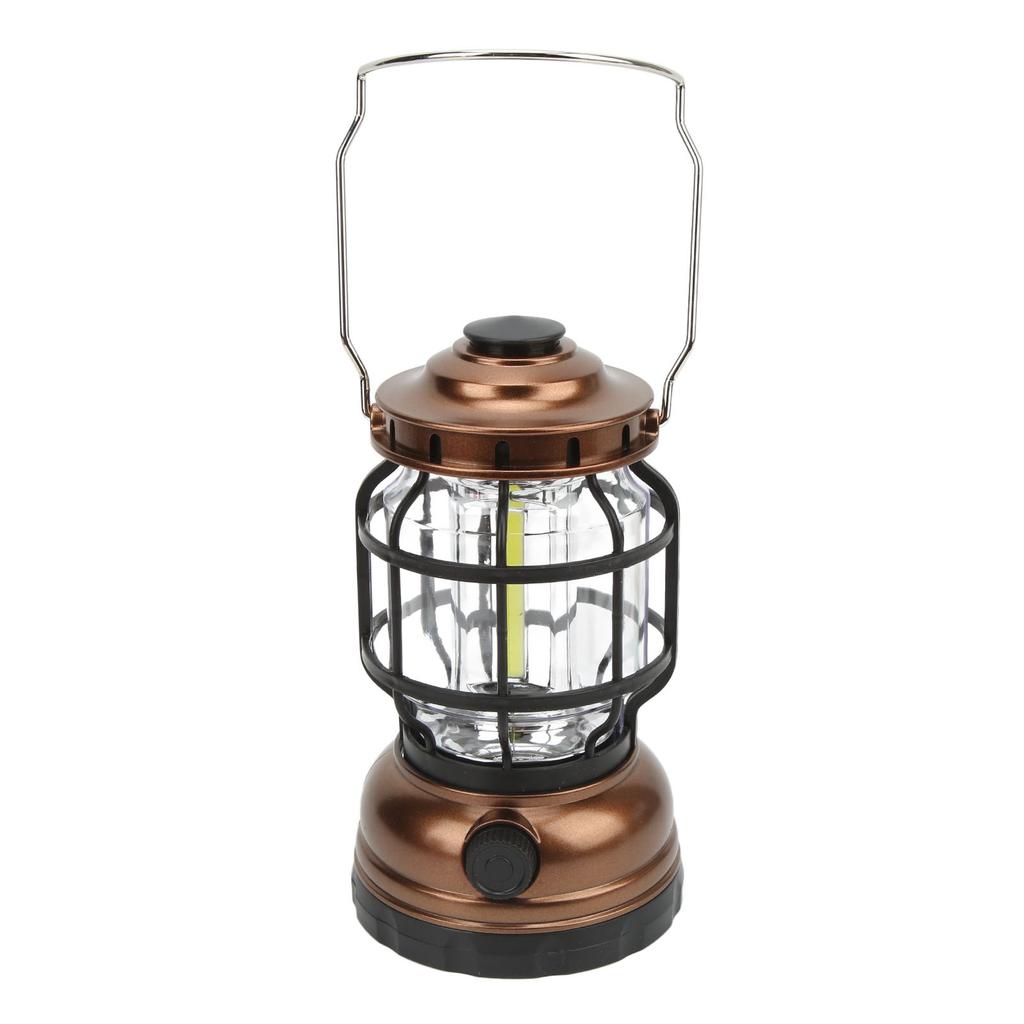 Vintage COB kempingová lucerna USB nabíjení vodotěsná přenosná rukojeť retro přenosná kempingová lucerna