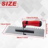 LEONTOOL Stainless Steel Plastering Trowel Set, 3-Piece Set with 4mm, 8mm, and 12mm Teeth, Durable Teeth with Non-Slip Grip, Lightweight, Multi-Purpos