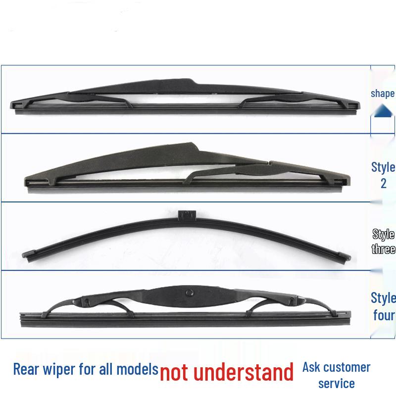 Compatible Rear Wiper for Mazda Models: 2, 3, 5, 6 Ruiyi, 8, CX-4, CX-5, CX-7, Xingcheng and Angkesaila