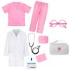 Boys Girls Simulation Doctor Nurse Work Uniform Cross with Toys Sets Kids Clothes Toddler Christmas Xmas Role Play Costum Party