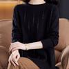 Navava Loose Fit Round Neck Pearl Point Long Sleeve Knit Nk3467