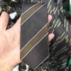 Unisex Japanese Academic Style Striped Tie In Coffee Khaki Brown for Students