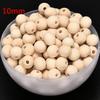 100Pcs 6/8/10/12/14mm Wooden Loose Beads for DIY Jewelry Earring Bracelet Craft
