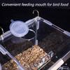 Hanging Parrot Cage Feeder Acrylic Splash-Proof Pet Bird Feeding Box Transparent Parrot Food Box Bird Cages Feeder Container