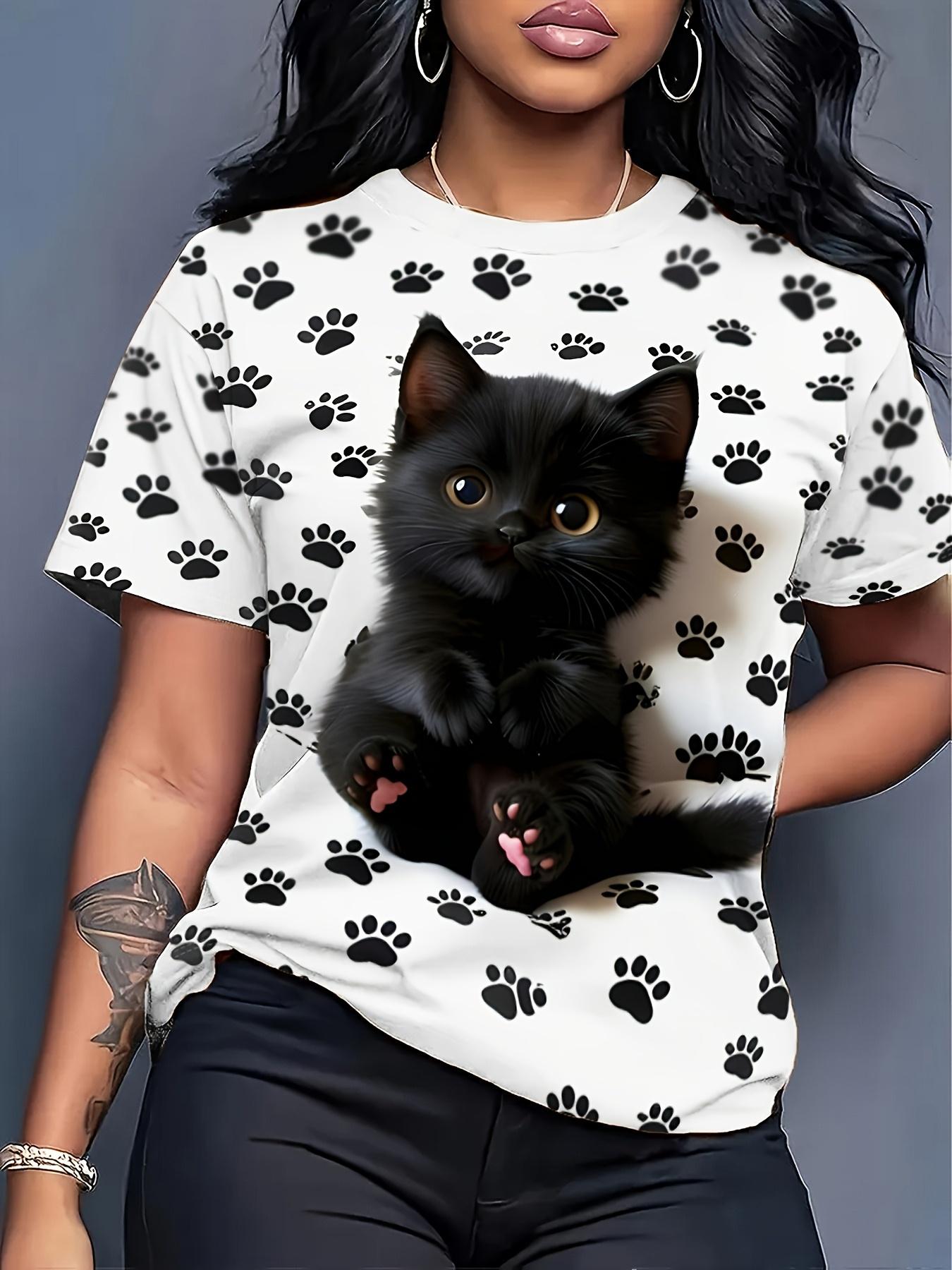 

Women Y2K Cat Paw Print T-Shirt - Cute Kitten Paws Short Sleeve Round Neck Top. Casual Streetwear Suitable for Summer Beach Outfits. Vacation ; Casua 2XL дубильная кора