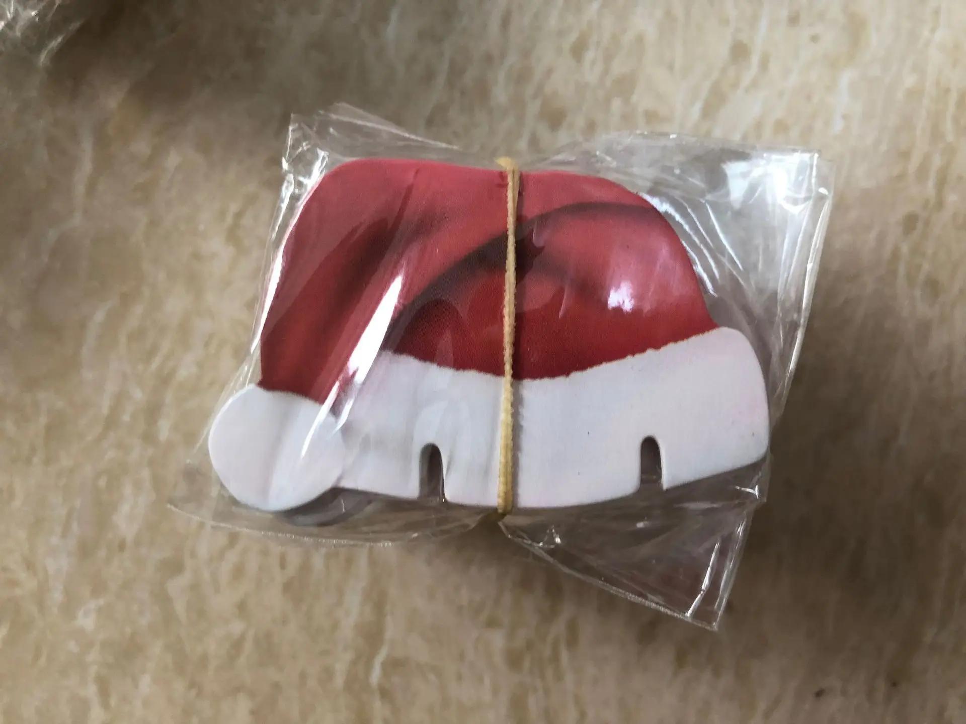 

10 шт. Рождественская карточка на чашку Шапка Санты Декор для винного бокала Украшения Navidad Noel Новый Подарок Домашние рождественские украшения