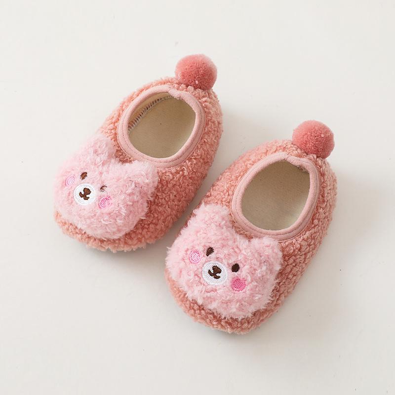 2025 Cozy Cartoon Non-slip Baby Floor Shoes – Thickened Fleece-lined Socks for Autumn/Winter