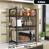 Kitchen Retractable Microwave Shelf Multi-layer Rice Cooker Oven Thickened Countertophousehold Seasoning Holder Storage Artifact