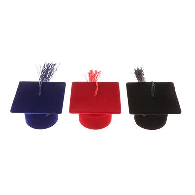 Creative Doctoral Hat Shape Ring Box Earrings Jewelry Storage Wedding Engagement Valentine'S Day Gift Packaging Boxes