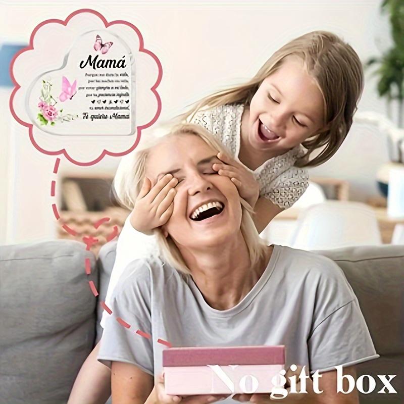 Decoración de Corazón Acrílico de Calidad Premium: Un Regalo Emotivo para Mamá - Perfecto para el Día de la Madre, Cumpleaños o Cualquier Ocasión Especial