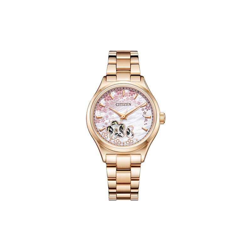 

CITIZEN Sakura Limited Edition Yuzuru Hanyu Endorsement Mechanical Movement Steel Strap Unisex Pink Dial PC1019-66Y синій