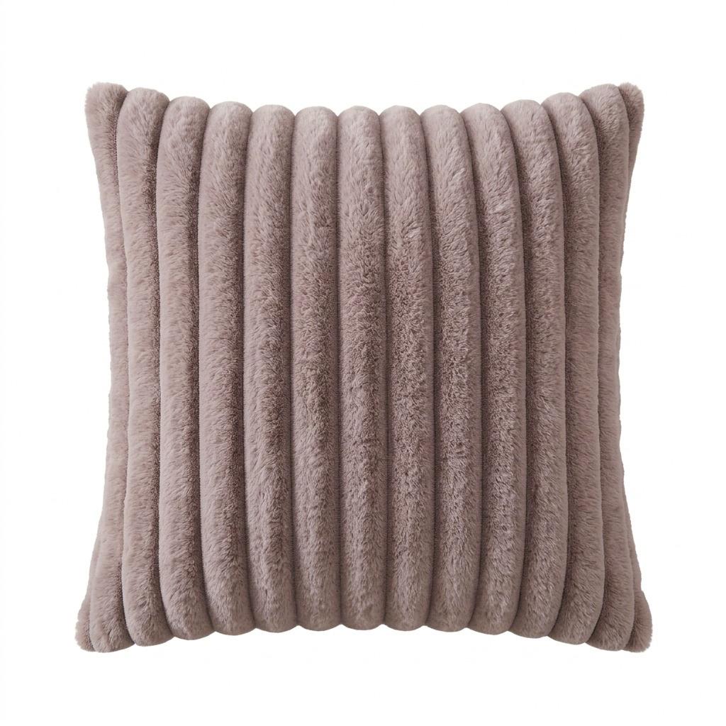 Imitation Rabbit Plush Pillowcase,Modern and Simple Home Decoration Pillowcase, Living Room Solid Color Sofa Cushion, Pillowcover