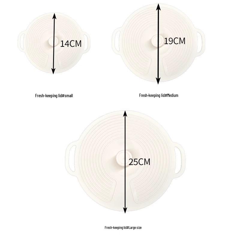 Silicone Sealing Lid Set: Universal, Dustproof, Microwave & Splash-proof for Cups & Bowls (3-Piece)