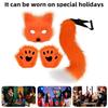 Furry Therian Kostýmová sada pro dívky ženy ocas z umělé kožešiny plyšová maska nadýchané tlapkové rukavice sada liška kočka vlk zvíře cosplay doplňky