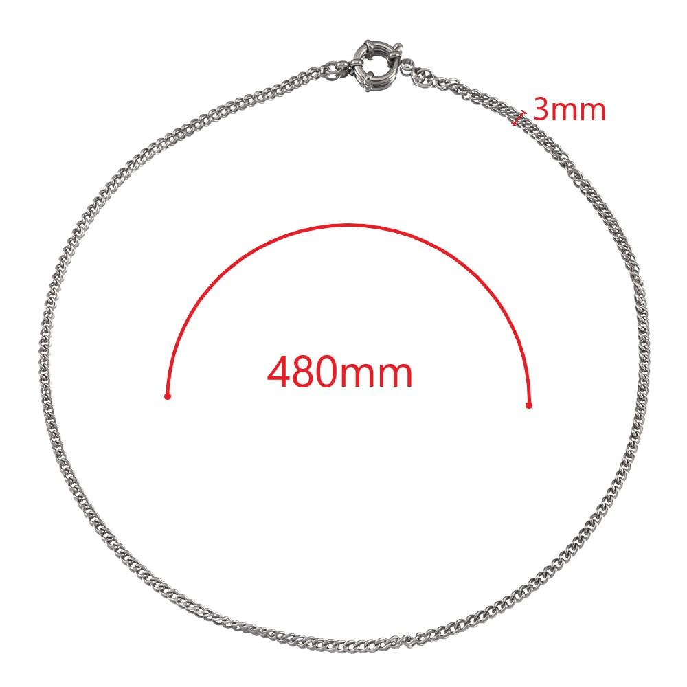 1PC Stainless Steel 45cm Basic Link Chian Bracelet Necklace Women Men Anchor Clasp Beads Chain Sailor Wheel DIY Jewelry Findings