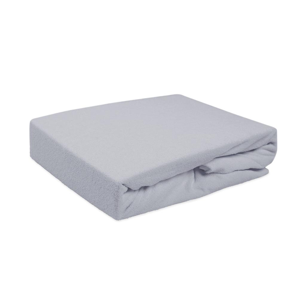 Cotton Fitted Sheet 60x120 FROTA for a Cot, Light Gray