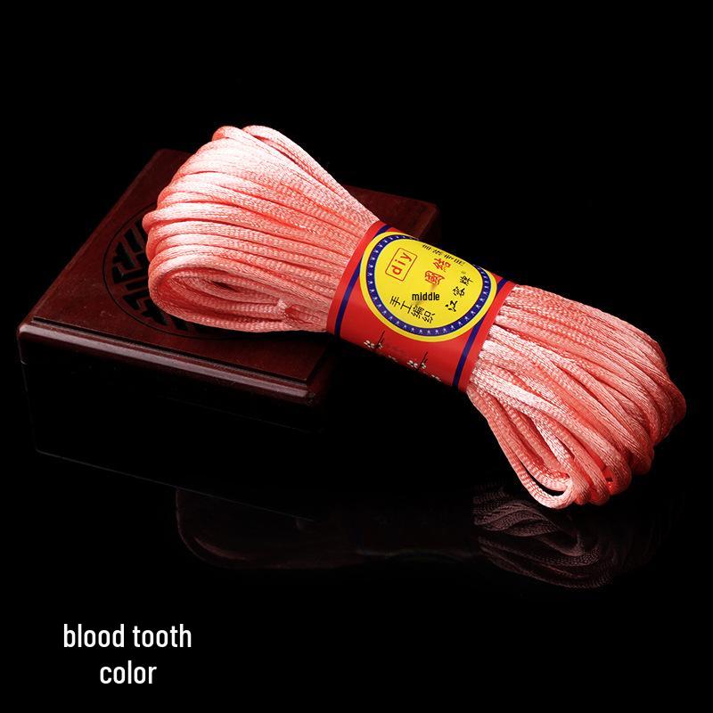 Red Polyester Chinese Knotting Cord for DIY Bracelets and Beading