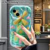Phone Case: 2D flat design suitable for iPhone 18 17 16 15 14 13Pro, mint green windmill cottage, perfect Christmas and Halloween holiday gift