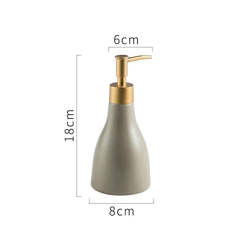Ceramic Bathroom Liquid Soap Dispenser Bottle Shampoo Shower Gel and Lotion Storage Bottles Home Hotel Disinfectant Bottle