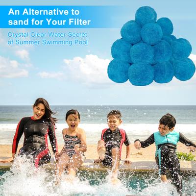 1 Bag Pool Filter Ball Water Saving Effective Keep Clean Blue Swimming Pool SPA Hot Tub Filter Sand Alternative Household Supplies