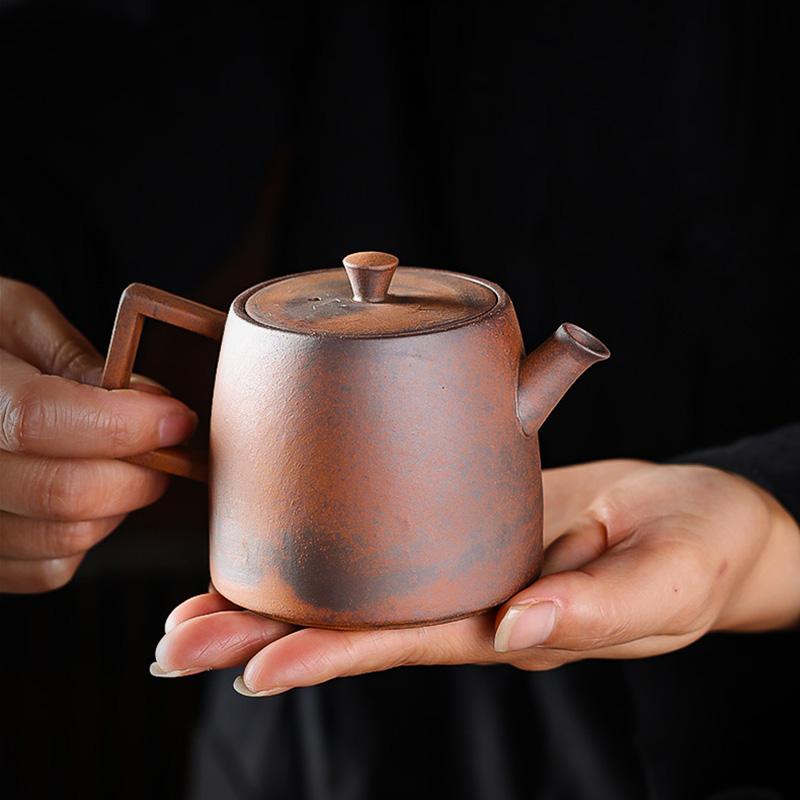 Retro Japanese Style Pot Teapot Kung Fu Coarse pottery Tea Making Device Tea Infuser Tea Kettle Chinese Small Teapot