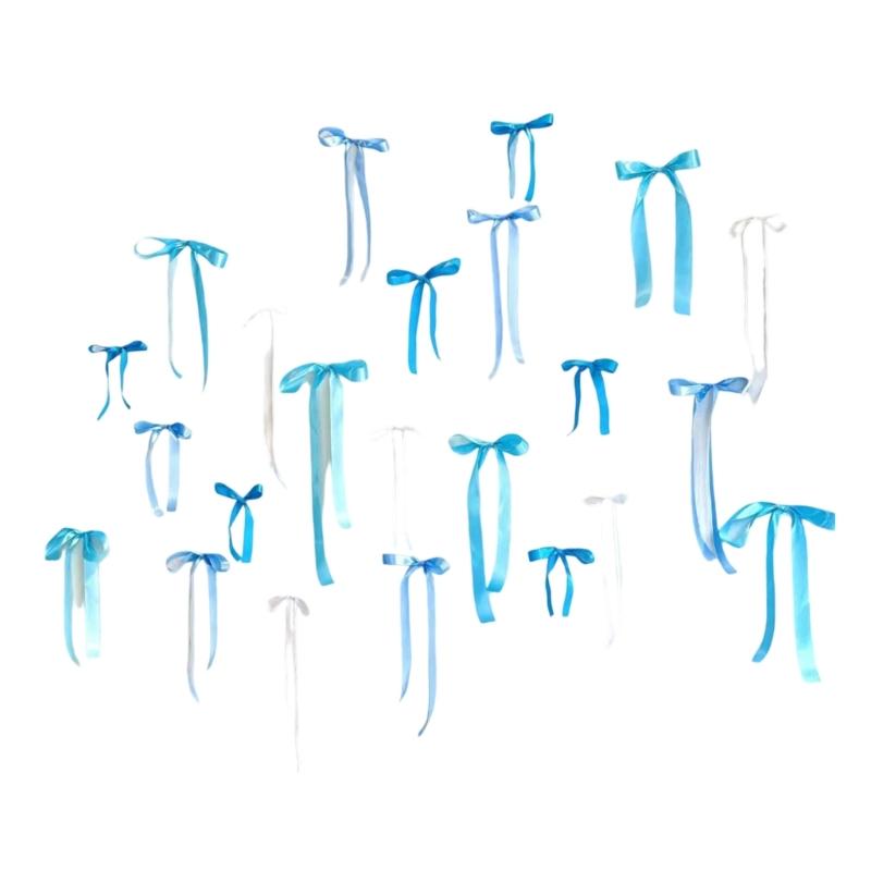 Decorative Bowknot For Wedding Decoration 25x9cm Silk Bowknot For Living Room Bedroom Kid Birthday Festival Celebration