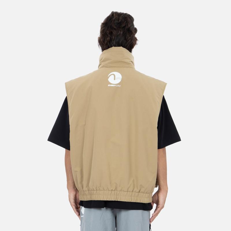 Fukushin Evisu FW22 Multi-Pocket Layered Vest Men Vest Beige 2EAGNM2VS732OSPQBEIG