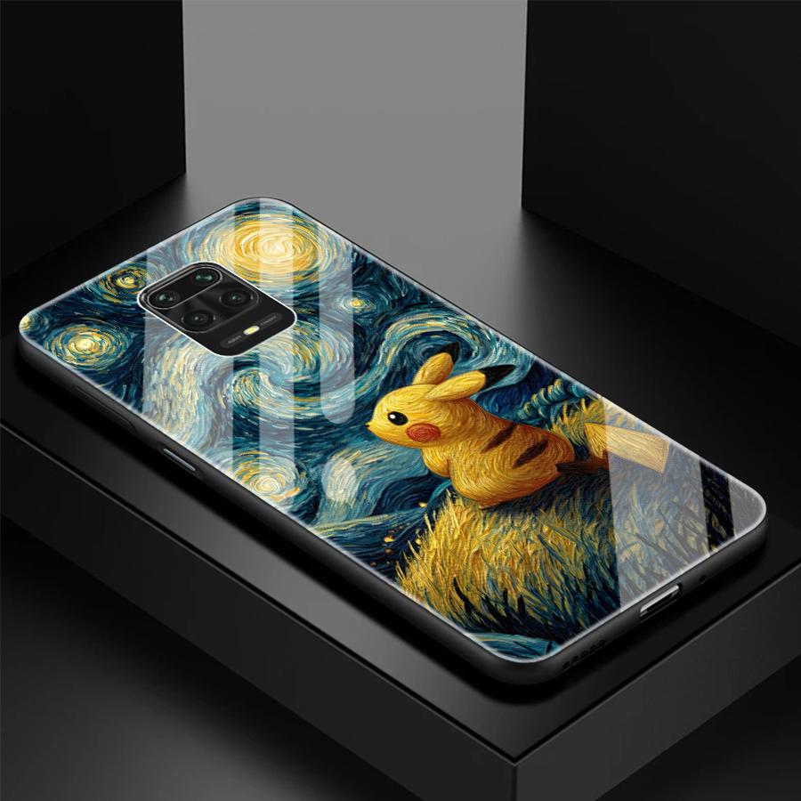 

Glass Case for Xiaomi Redmi Note 14 Pro 10 A2 Plus A5 10S 12S 11 13 12 A1 Luxury Phone Cover Fuuny Pokemon Gengar Redmi A1