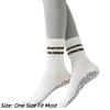 Breathable Pilates Socks for Women Cotton Mid Tube Socks Floor Socks  for Fitness Exercise