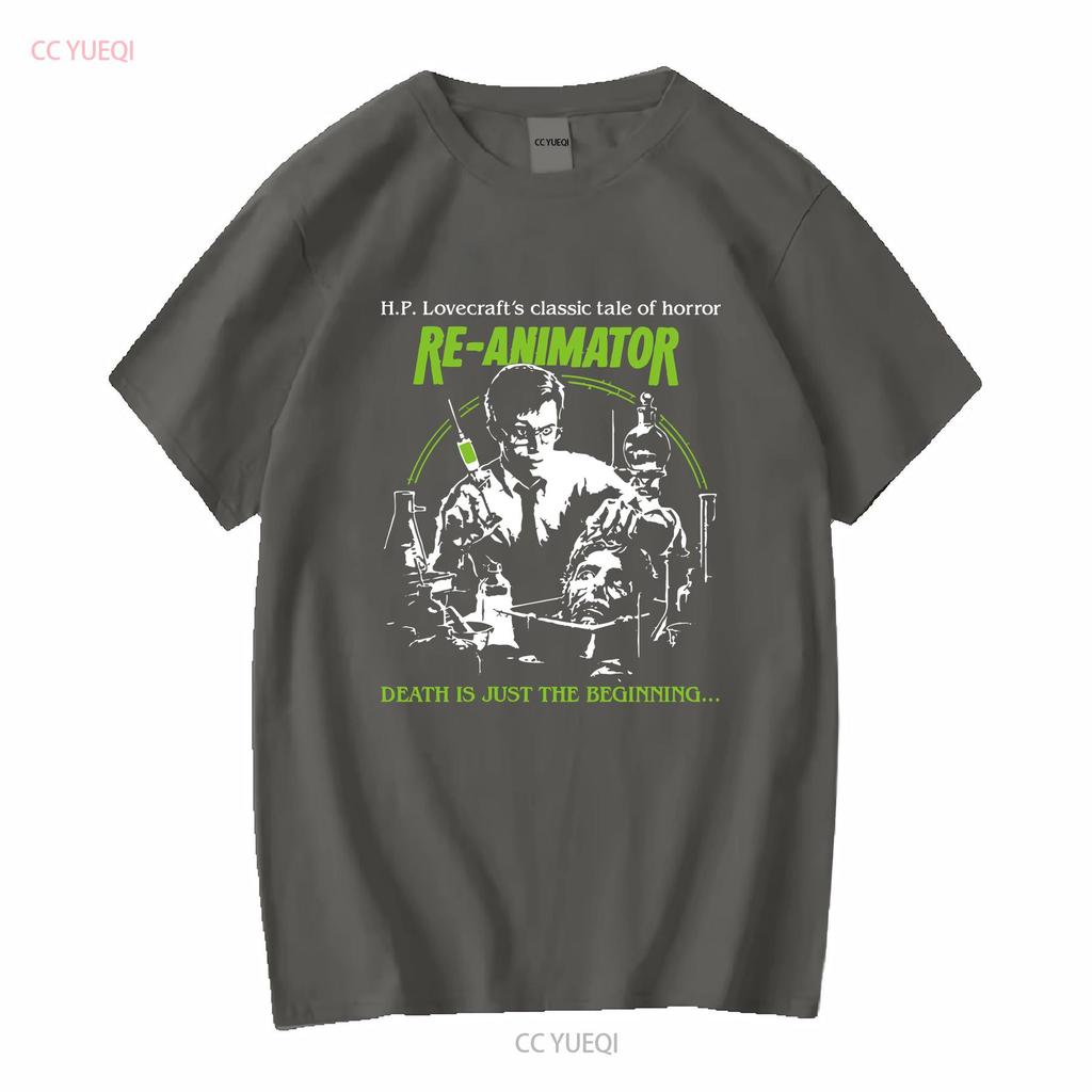 INSPIRIERT VON HP LOVECRAFT REANIMATOR LOGO KULTFILM T-SHIRT lange oder kurze Ärmel vintage Gewaschene Designerkleidung Gedehnt