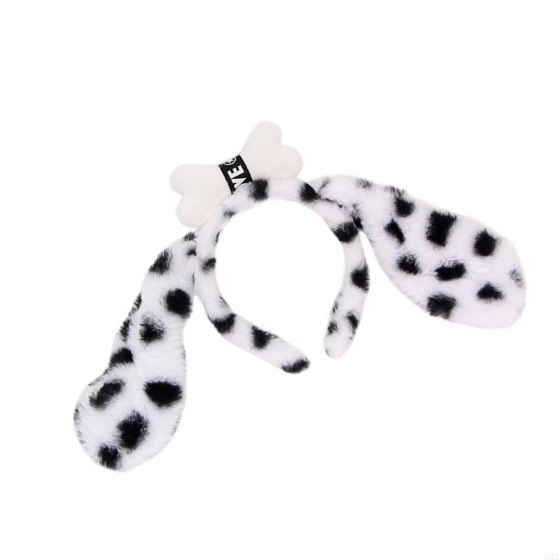 Adorable Dog Ear Hairband Plush Headband Cosplay Headwear For Kids School Event