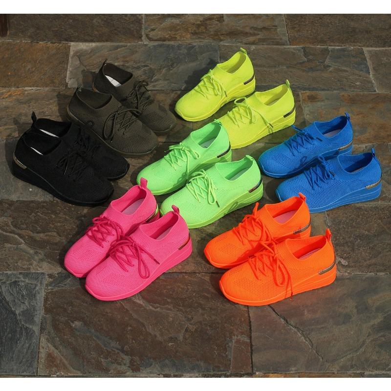 Nowe Damskie Letnie Oddychające Siatkowe Płaskie Wulkanizowane Buty Codzienne Trampki Wyprzedaż Butów Pojedyncze Buty Zapatos Mujer