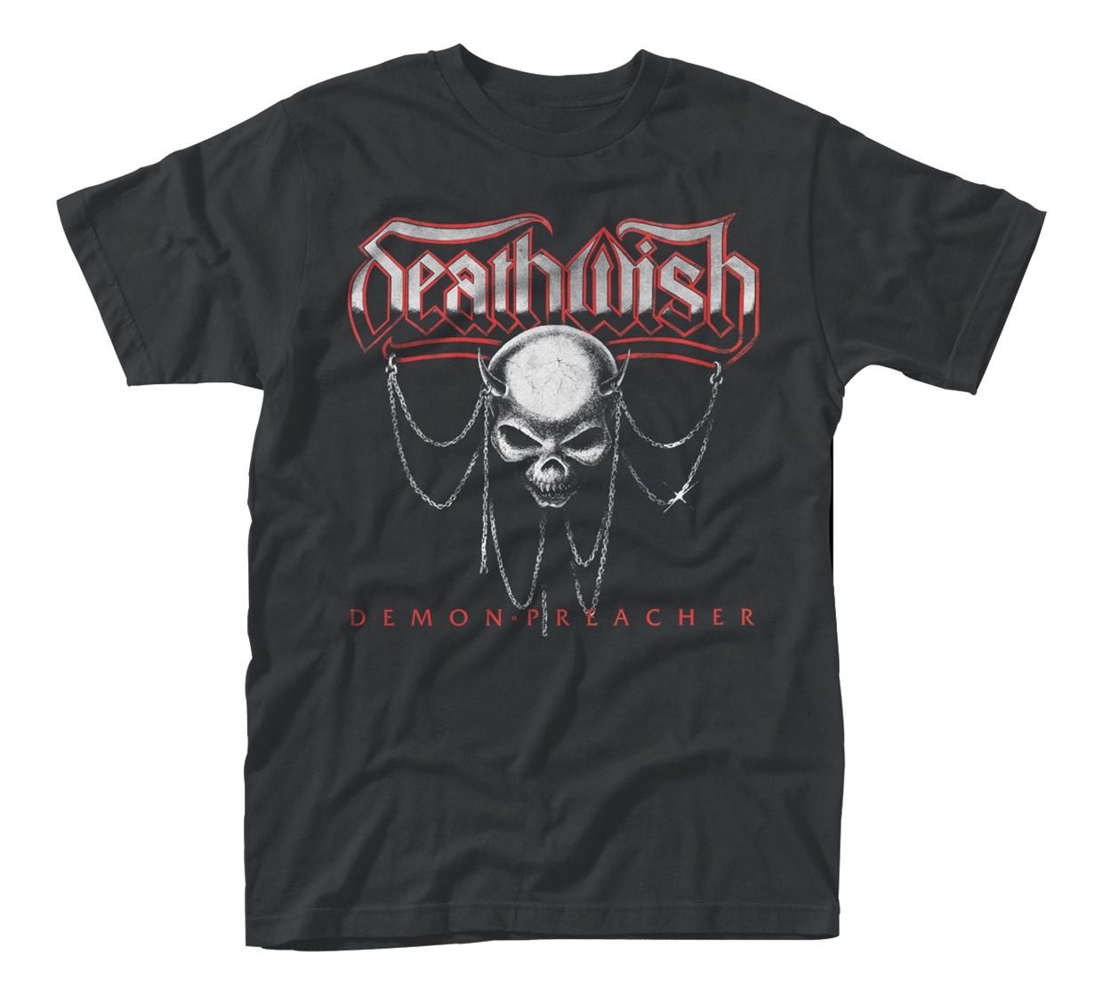 DEATHWISH - DEMON PREACHER BLACK T-Shirt Small L