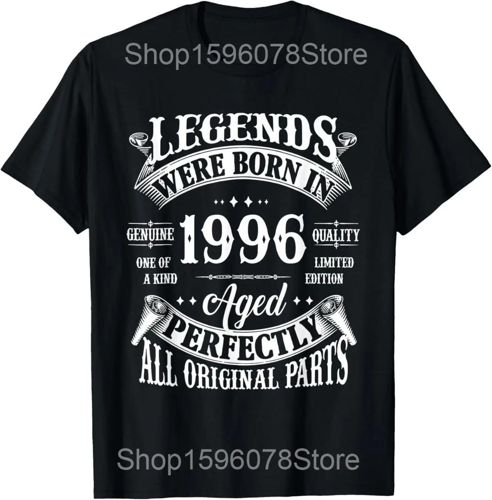Vintage 1996 Limited Edition 29th Birthday Gifts 29 Year Old T Shirt Men Streetwear Tee Shirt Short Sleeve Unisex Loose Clothing