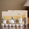 Xunyi Chinese White Porcelain Xi Shi Tea Set - 10-Piece Gift Set