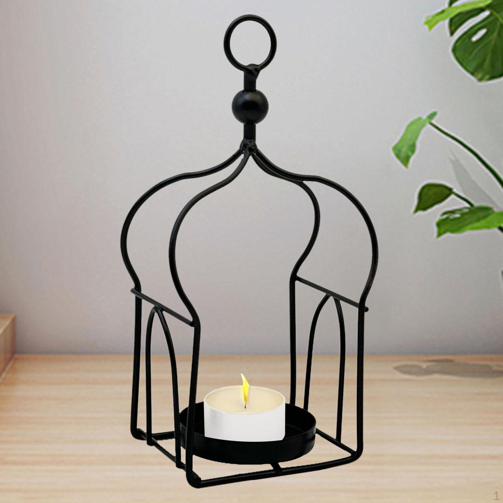 

Свеча фонарик Декоративное украшение Железный подарочный канделер для дома для спальни чёрный